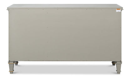 Louis XVI Three Doors Wood Sideboard