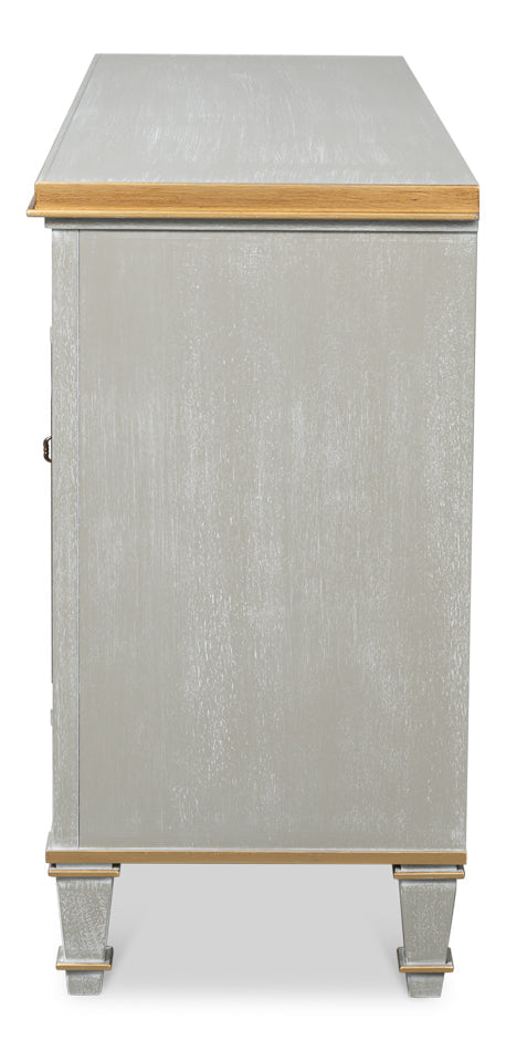 Louis XVI Three Doors Wood Sideboard