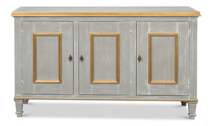 Louis XVI Three Doors Wood Sideboard