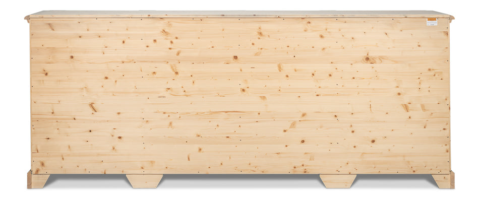 Crested Four Doors Wood Sideboard