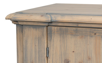 Crested Four Doors Wood Sideboard