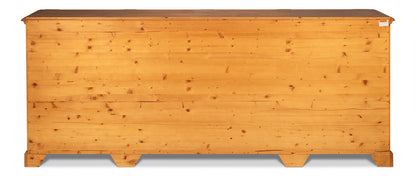 Crested Four Doors Wood Sideboard