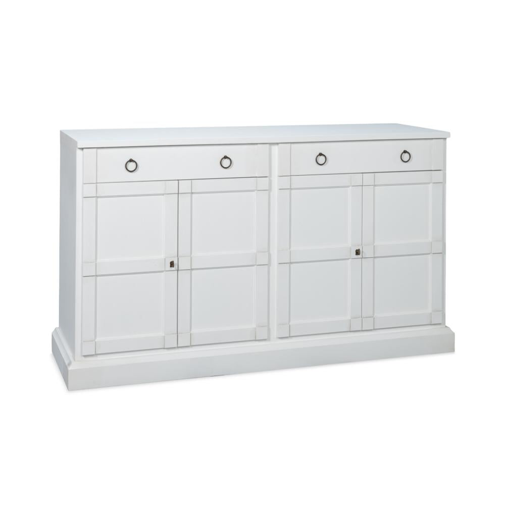 Center Four Doors White Sideboard - Heirloom Quality Storage