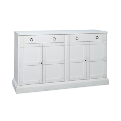 Center Four Doors White Sideboard - Heirloom Quality Storage