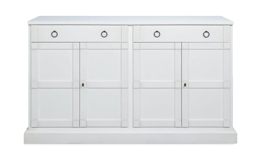 Sarreid Center Four Doors White Sideboard