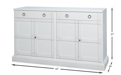 Sarreid Center Four Doors White Sideboard