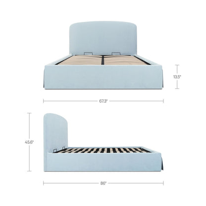 Joan Performance Fabric Bed With Storage