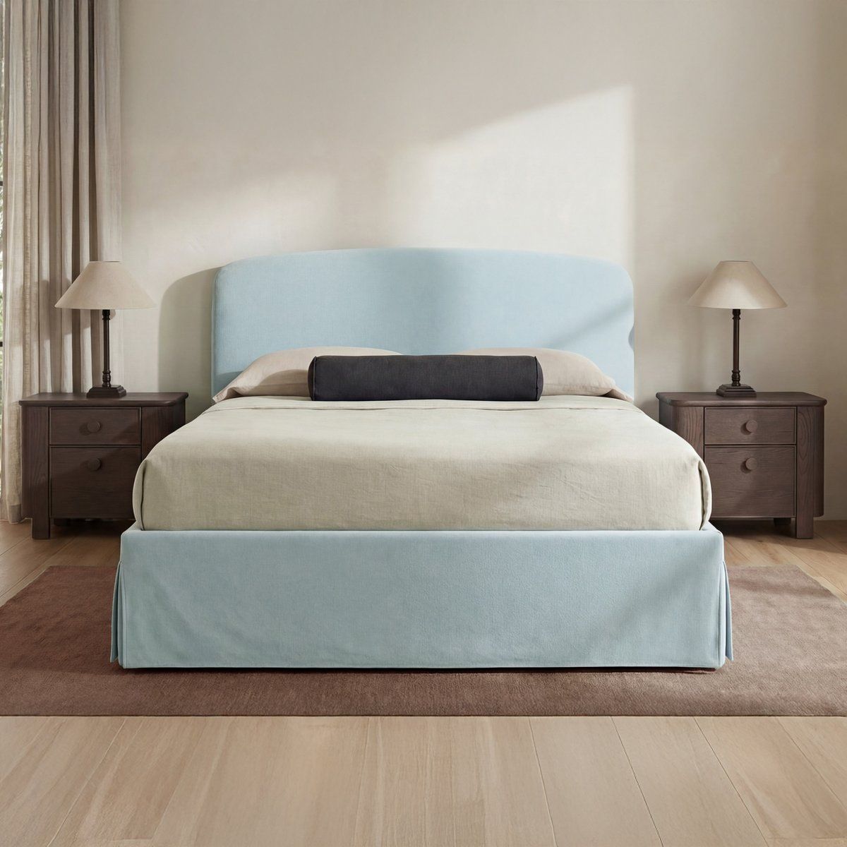 Joan Performance Fabric Bed With Storage