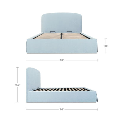 Joan Performance Fabric Bed With Storage
