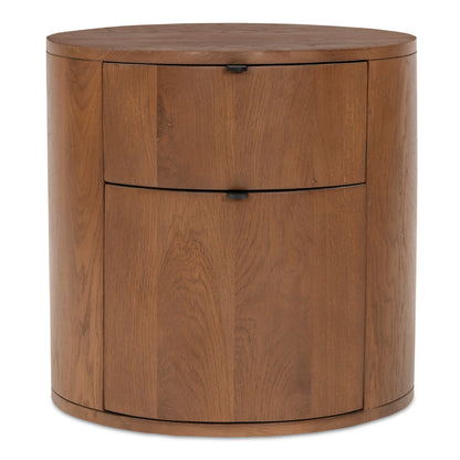 Theo Wood Two Drawer Nightstand