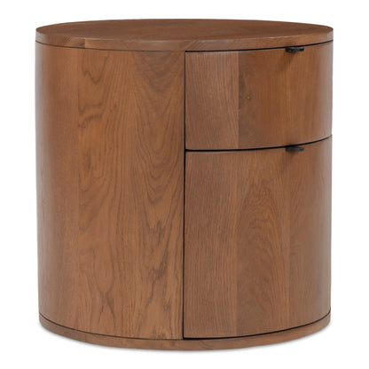 Theo Wood Two Drawer Nightstand