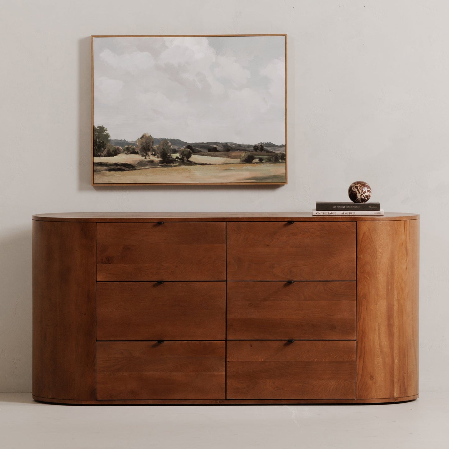 Theo Wood Brown 6 Drawer Dresser