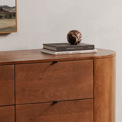 Theo Wood Brown 6 Drawer Dresser