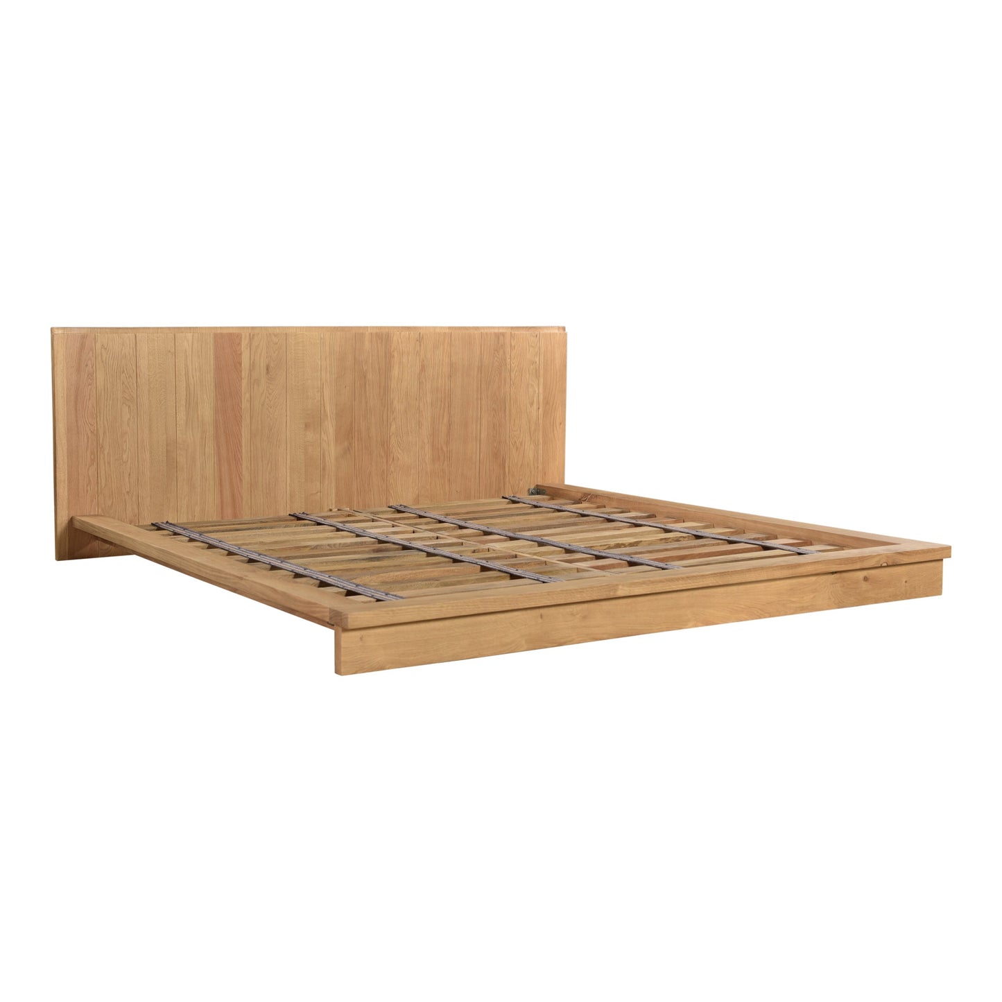 Plank Natural Wood King Bed