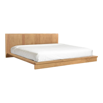 Plank Natural Wood King Bed