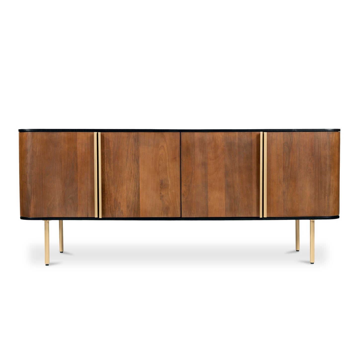 Dionne Wood and Metal Brown 4 Door Sideboard