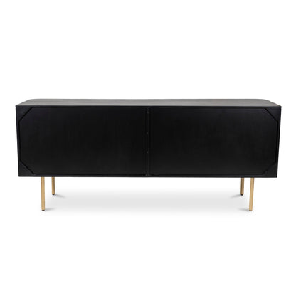 Dionne Wood and Metal Brown 4 Door Sideboard