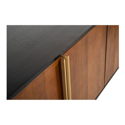 Dionne Wood and Metal Brown 4 Door Sideboard