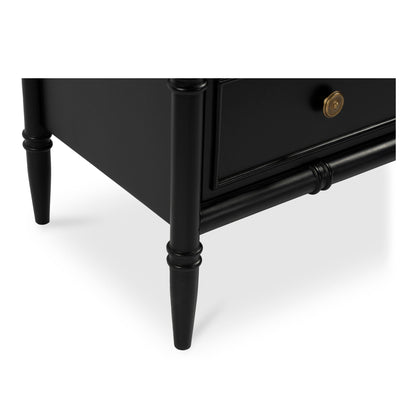 Eleanor Marble and Wood Black 6 Drawer Dresser