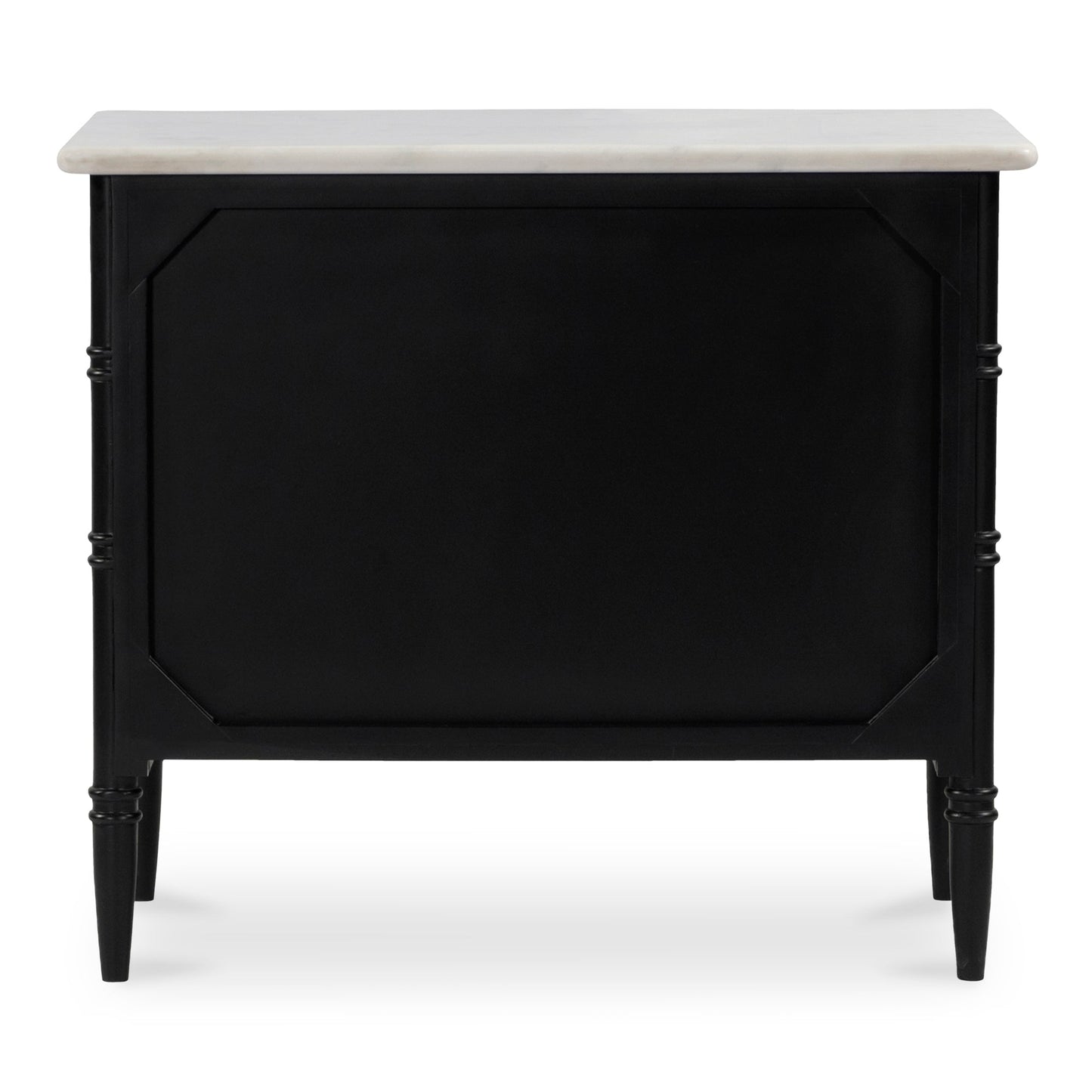 Eleanor Black With Marble Top Nightstand