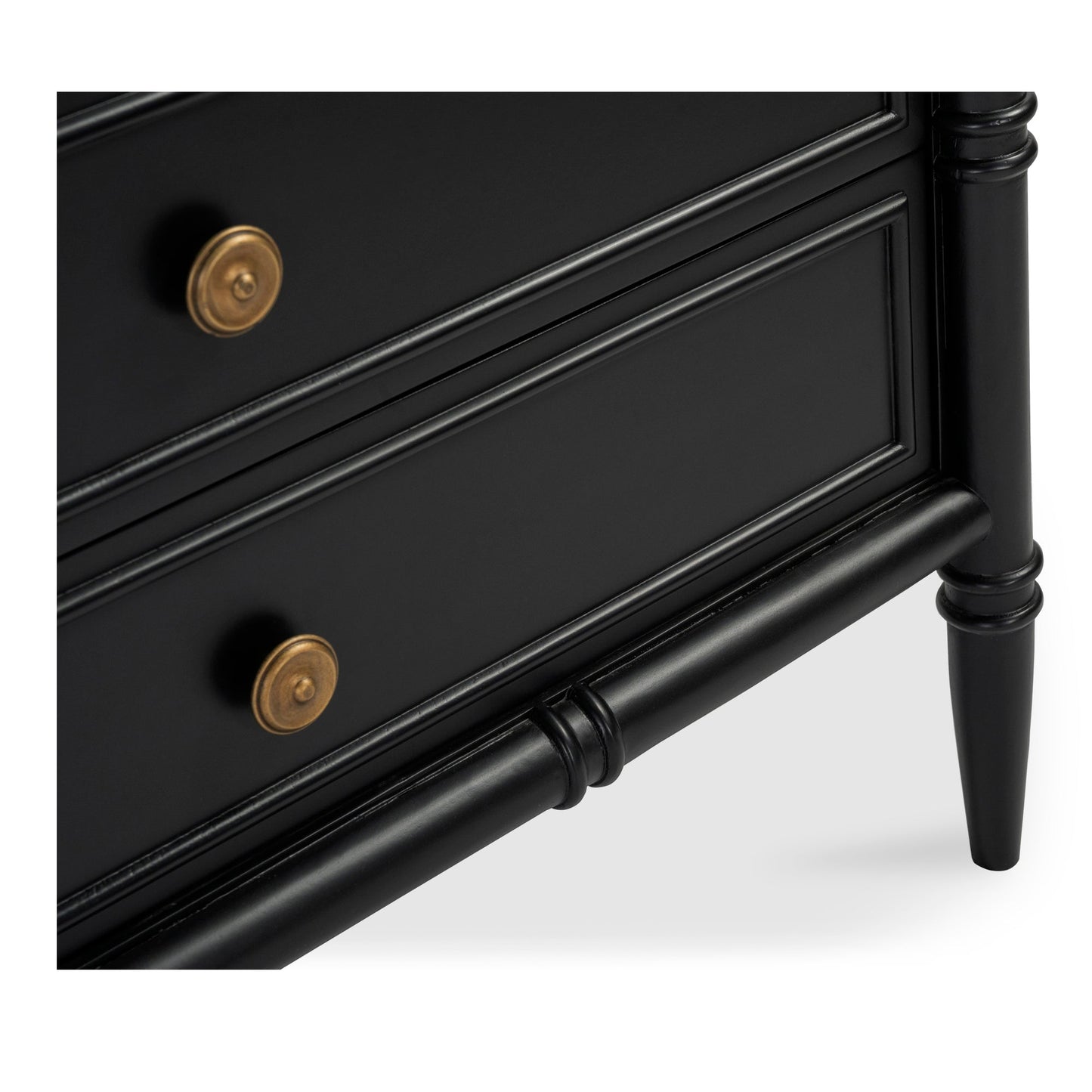 Eleanor Black With Marble Top Nightstand