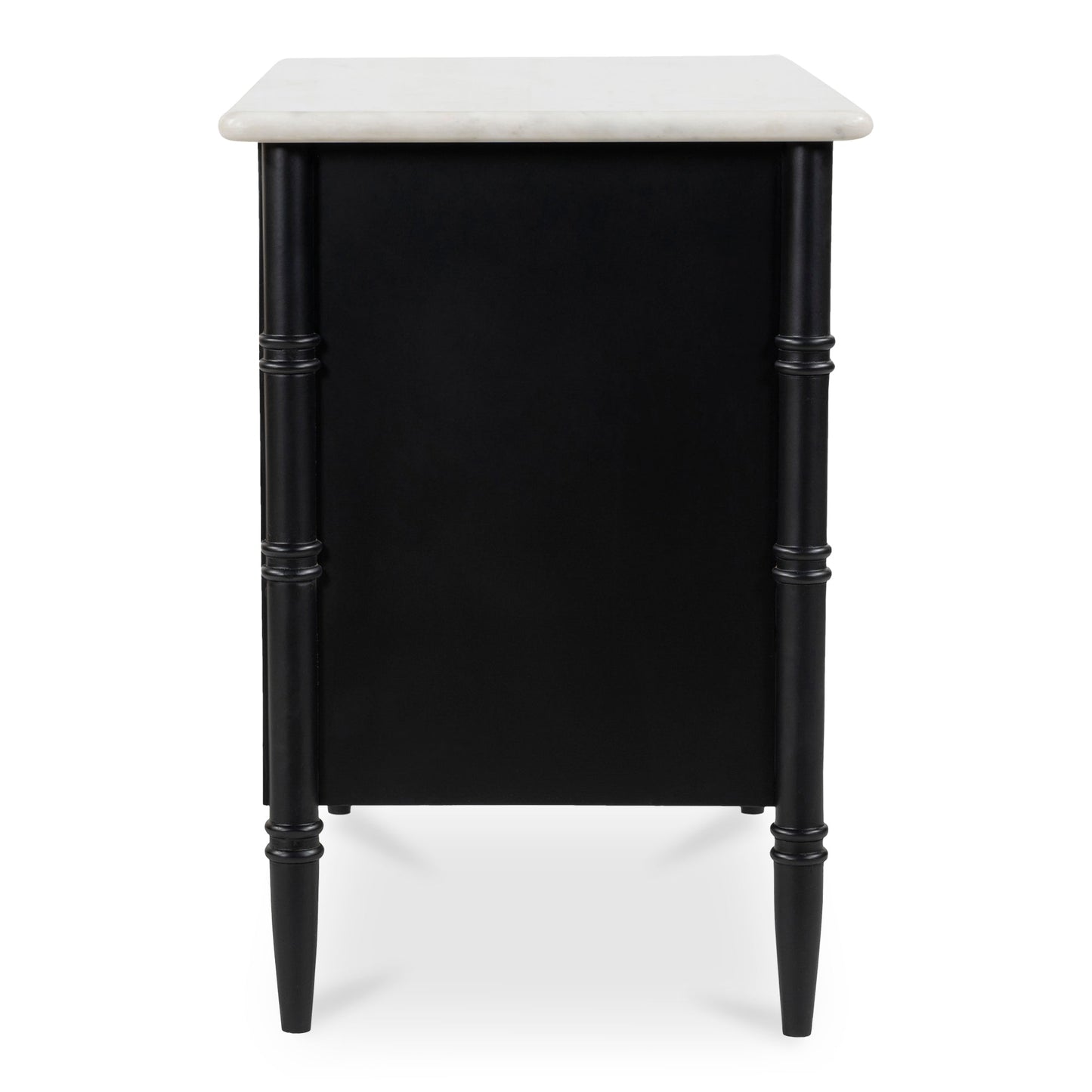 Eleanor Black With Marble Top Nightstand
