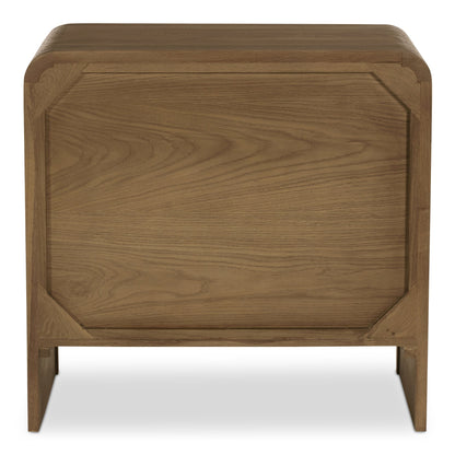 Riley Oak Waterfall Edge Design Nightstand
