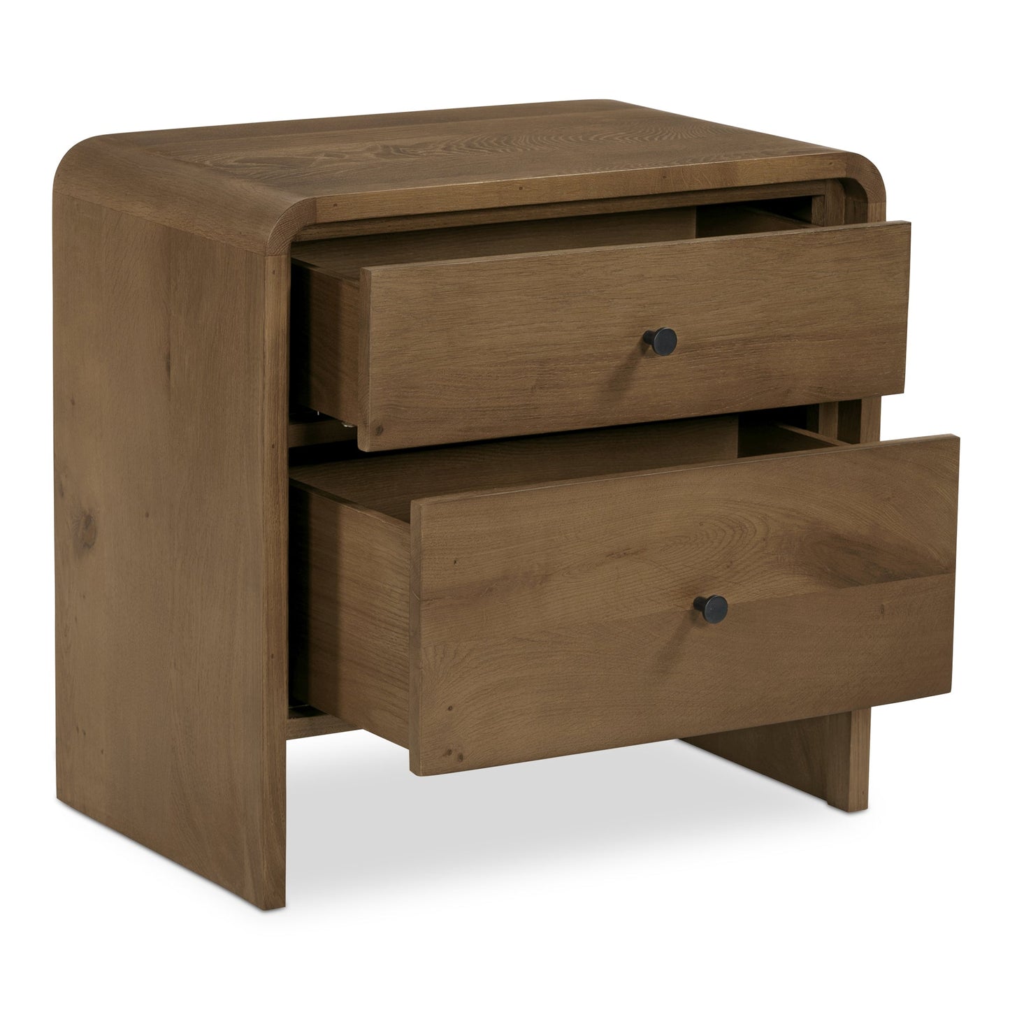 Riley Oak Waterfall Edge Design Nightstand