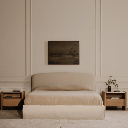 Lane Natural Italian Marble Top Nightstand