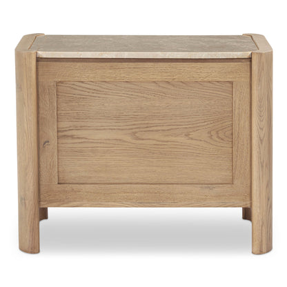 Lane Natural Italian Marble Top Nightstand