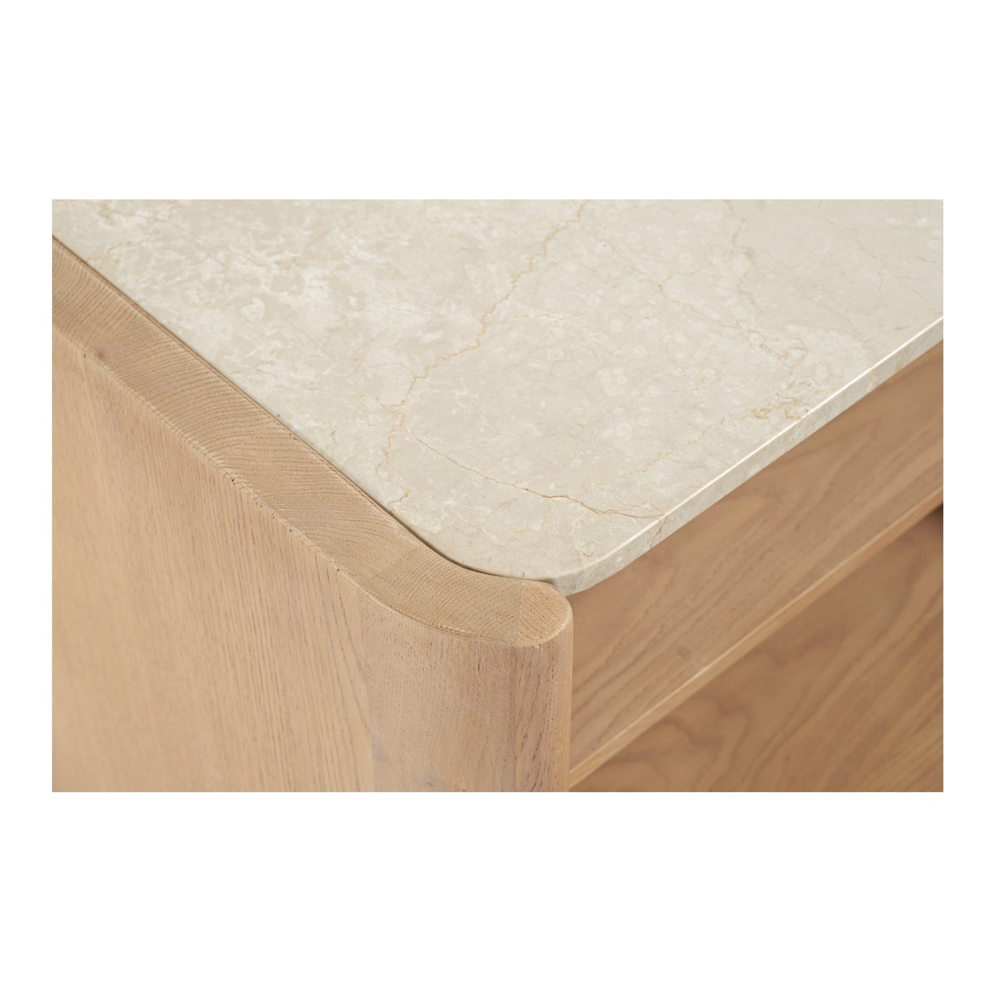 Lane Natural Italian Marble Top Nightstand