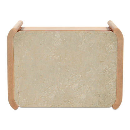 Lane Natural Italian Marble Top Nightstand