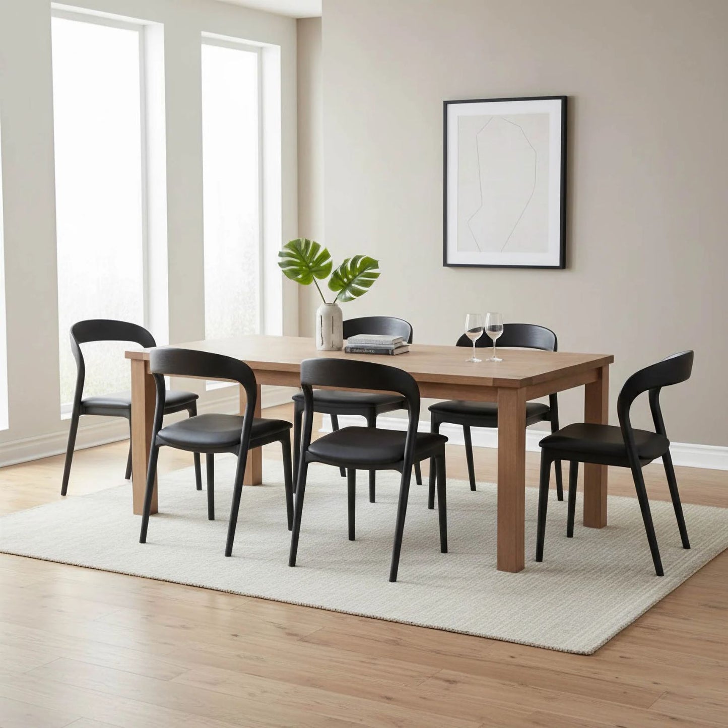 LH Home Rotondo Leather Armless Dining Chair