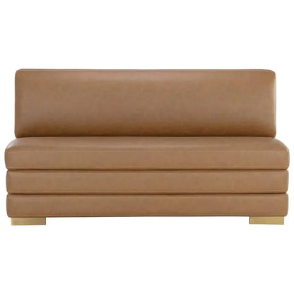 SUNPAN Radcliff Faux Leather Banquette