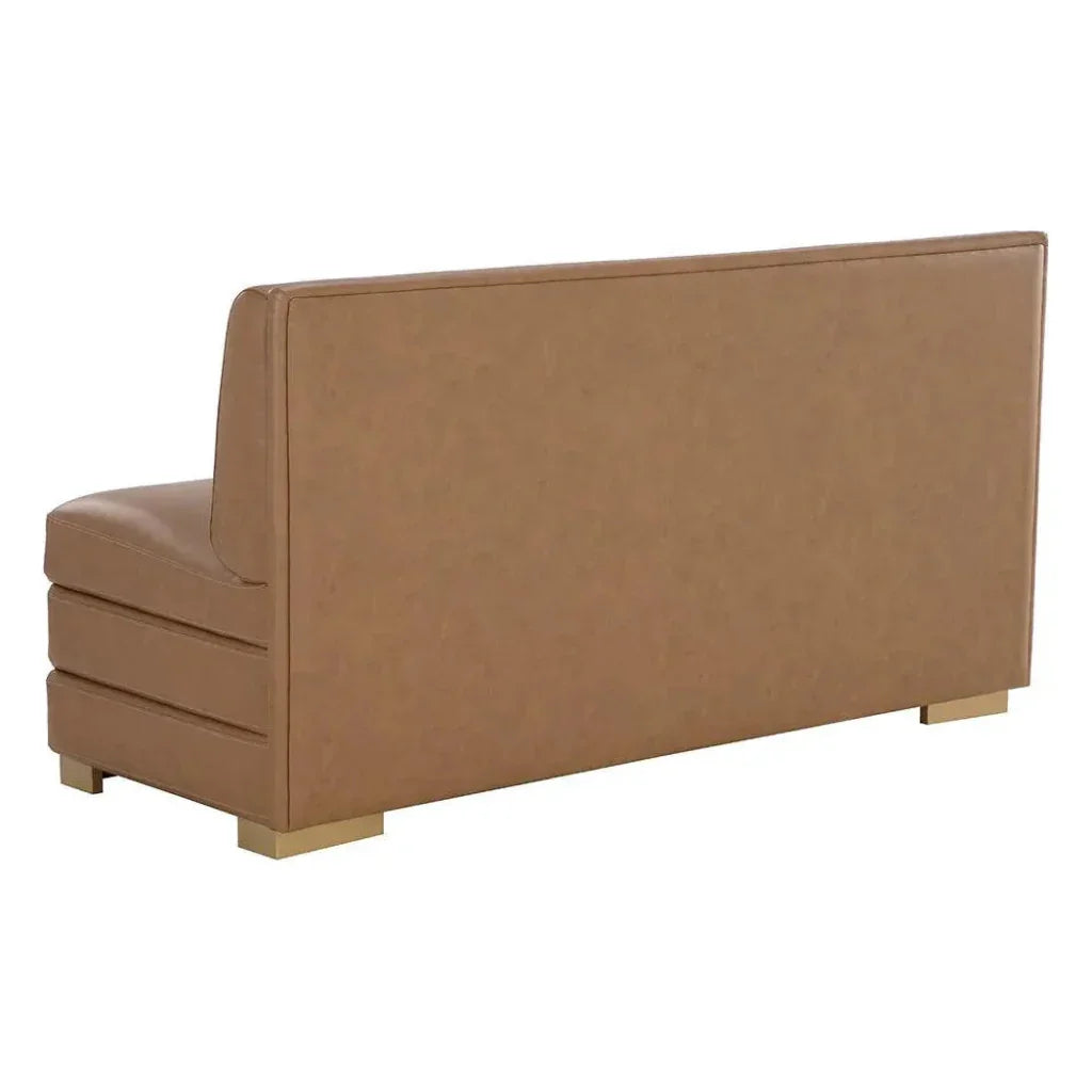 SUNPAN Radcliff Faux Leather Banquette