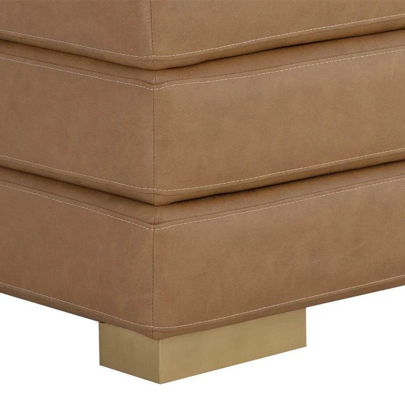 SUNPAN Radcliff Faux Leather Banquette