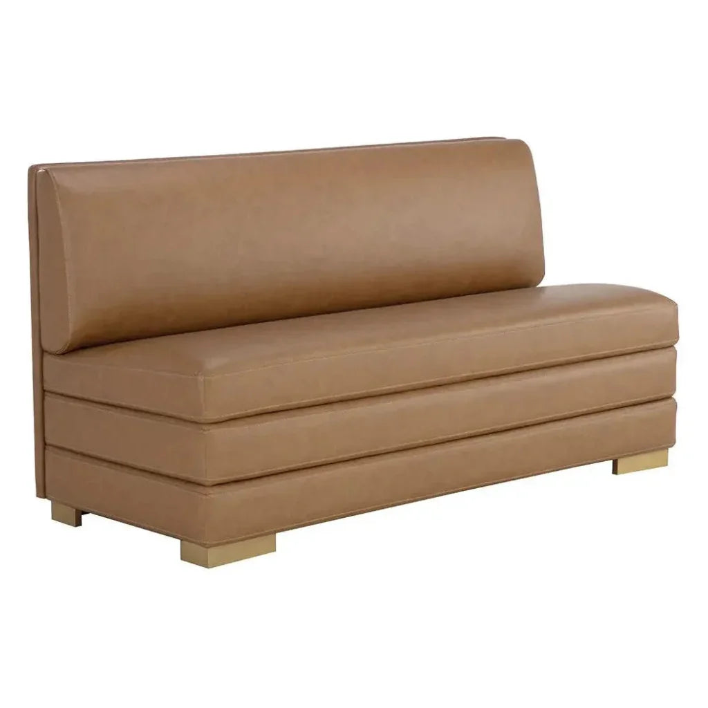 SUNPAN Radcliff Faux Leather Banquette