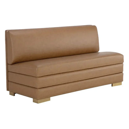 SUNPAN Radcliff Faux Leather Banquette