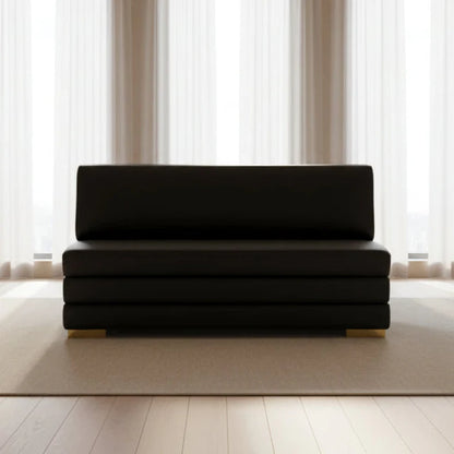 SUNPAN Radcliff Faux Leather Banquette