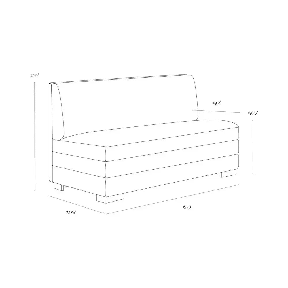 SUNPAN Radcliff Faux Leather Banquette