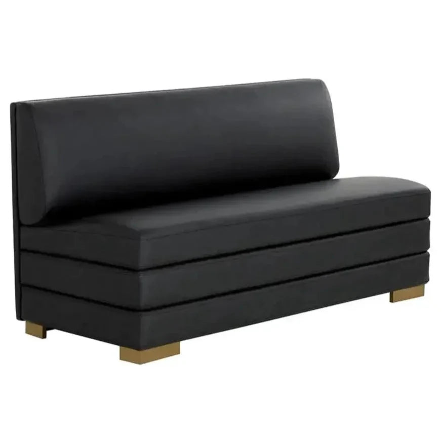SUNPAN Radcliff Faux Leather Banquette