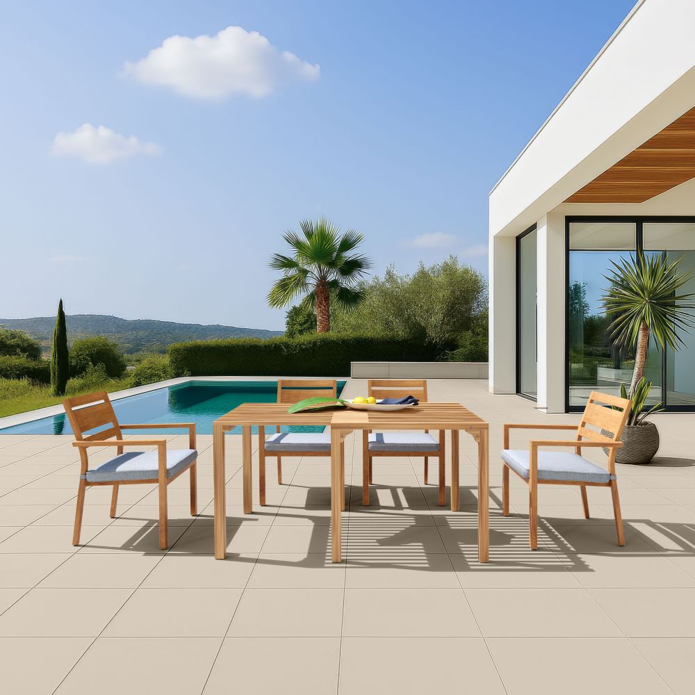 Zuo Modern Rader Olefin Fabric Outdoor Dining Chair 2PC