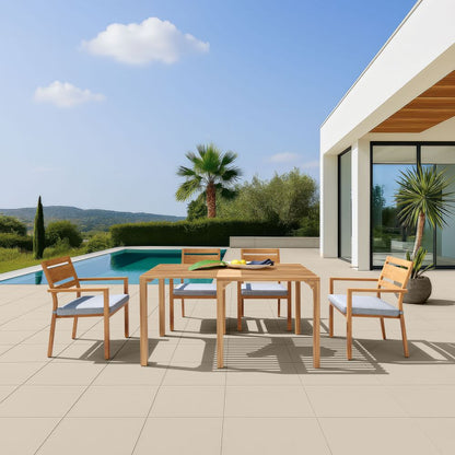 Zuo Modern Rader Olefin Fabric Outdoor Dining Chair 2PC