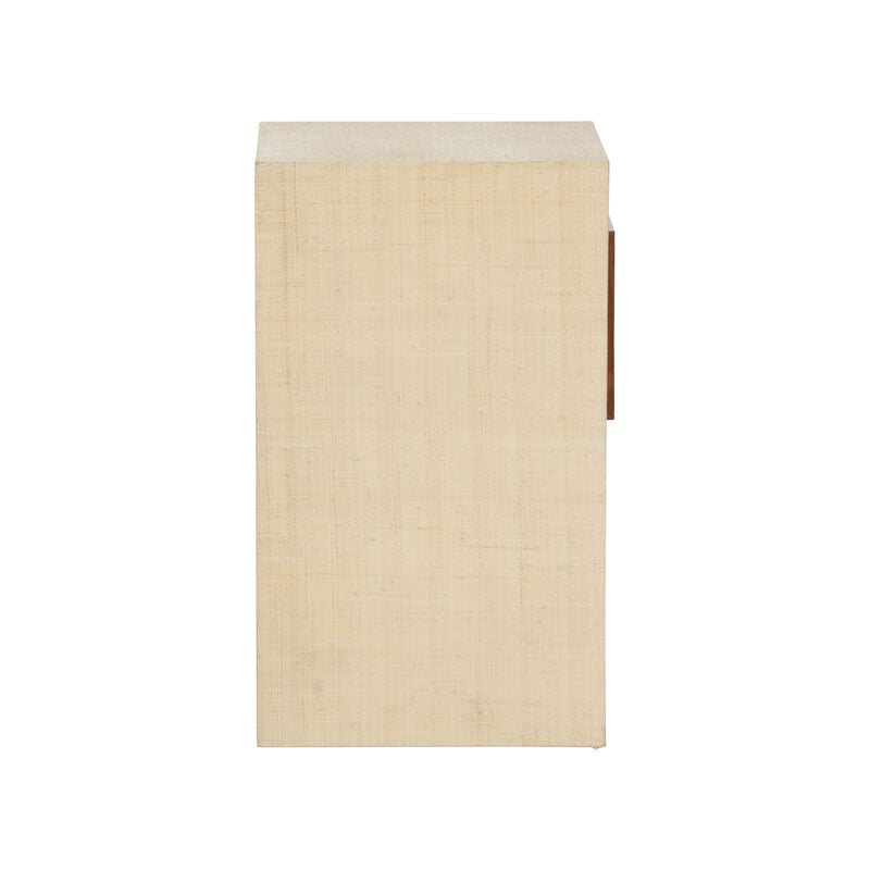 Wildwood Raffia Covered Book Nook Table