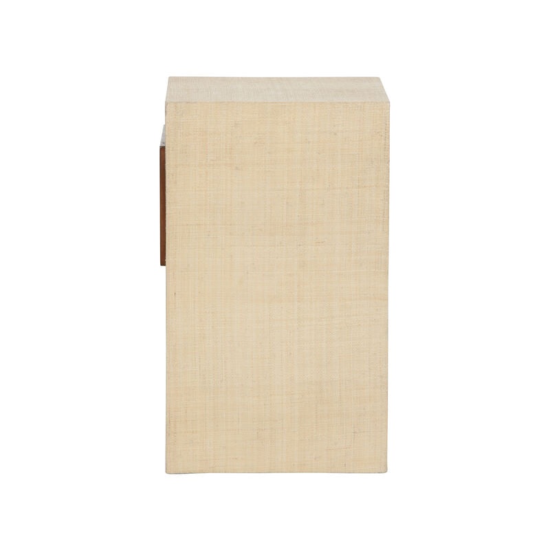 Wildwood Raffia Covered Book Nook Table