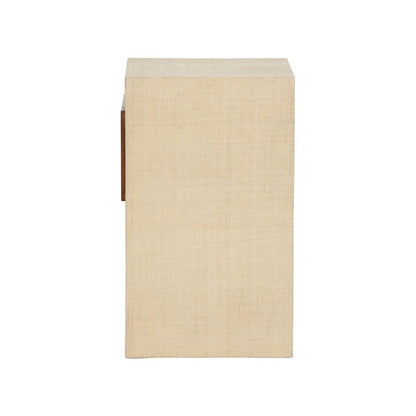 Wildwood Raffia Covered Book Nook Table
