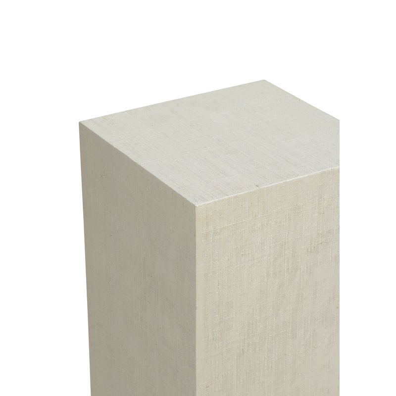 Chelsea House Raffia Raffia Covered White Pedestal