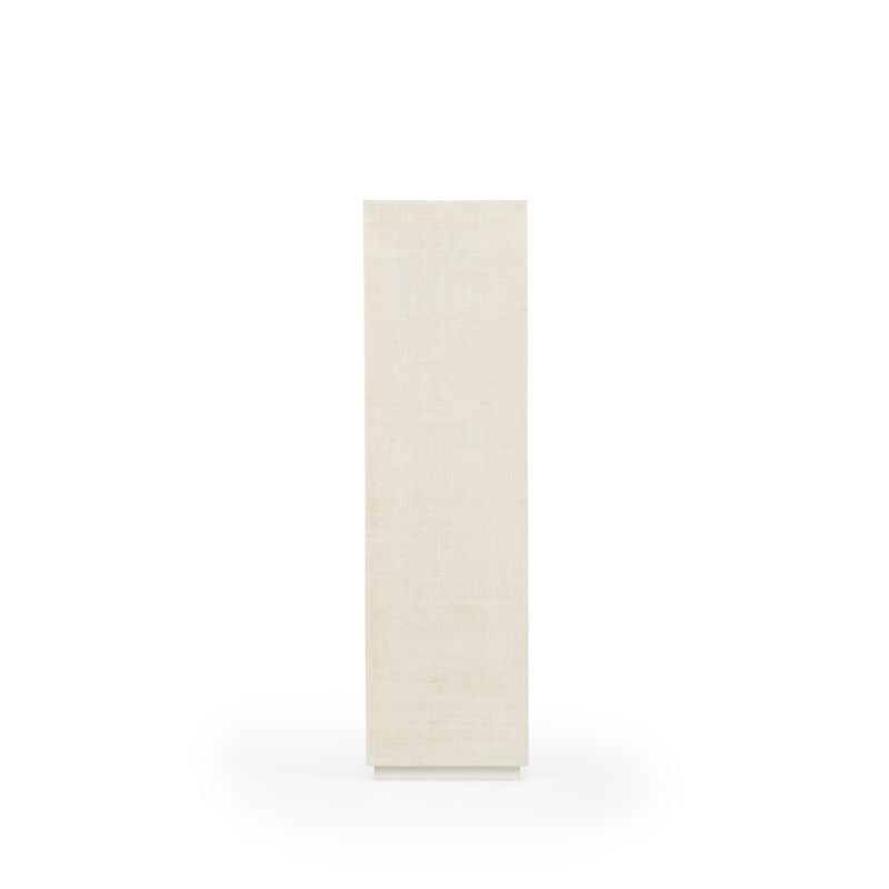 Chelsea House Raffia Raffia Covered White Pedestal