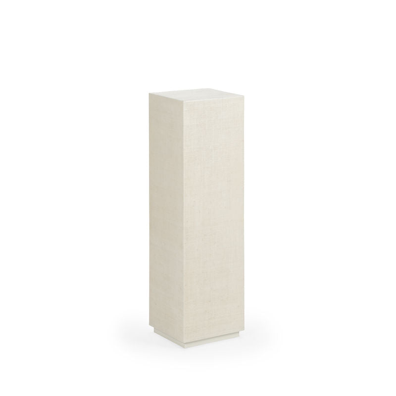 Chelsea House Raffia Raffia Covered White Pedestal