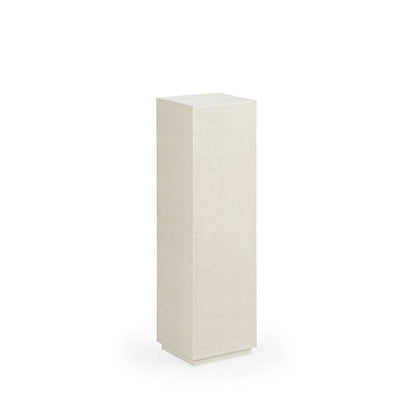 Chelsea House Raffia Raffia Covered White Pedestal